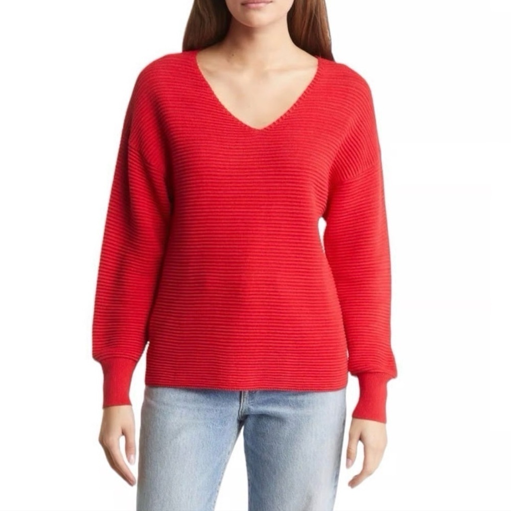 New Tommy Bahama Women's V-Neck Sweater in Red size S